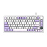 ATTACK SHARK X85Pro Hot Swappable Mechanical Gaming Keyboard,TFT Display & Knob,BT5.1/2.4Ghz/USB-C,RGB,Gasket Mount,75% Custom Keyboard,QMK,PBT Keycaps,for PC/MAC-Purple/Linear Blueberry Switch